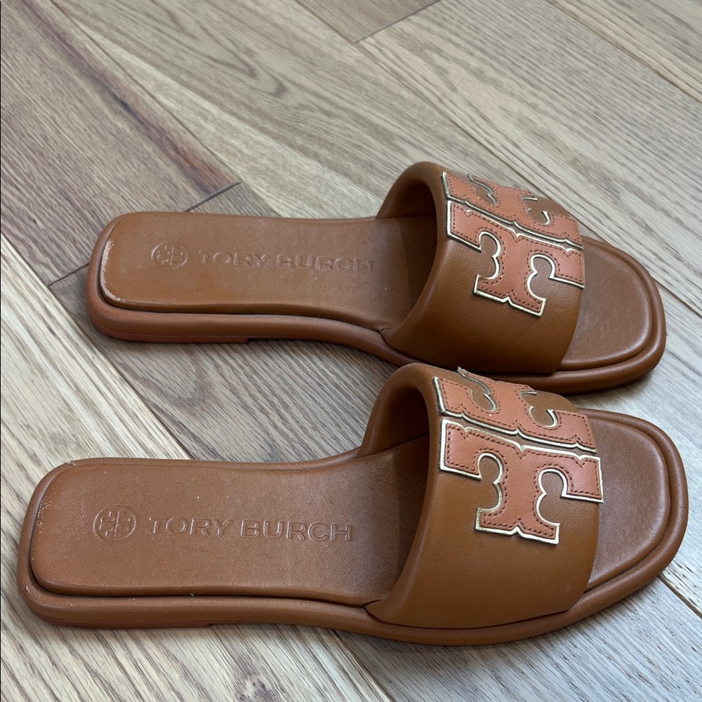 Tory Burch Tan Slide Sandals